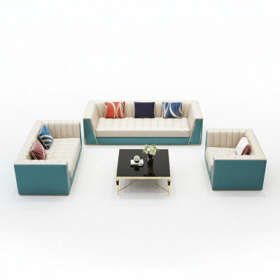 Liederdivan Sofa Canapé Polster 321 Sëtzer Ziechentësch 2x Bäitëscht 6 Deeler Nei