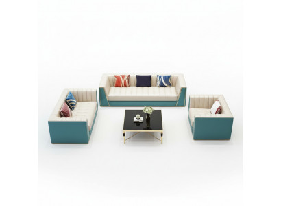 Liederdivan Sofa Canapé Polster 321 Sëtzer Ziechentësch 2x Bäitëscht 6 Deeler Nei