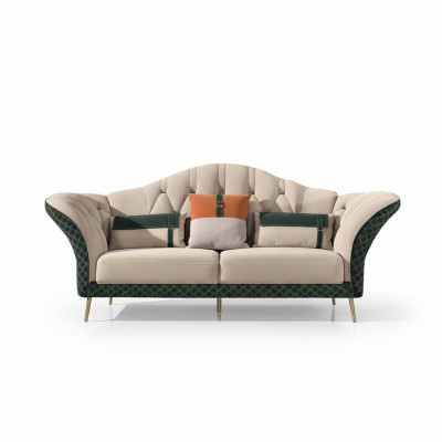 Designer Garnituren Sofa Canapé Polster Garnitur 6tlg. Set Lieder Couchtisch