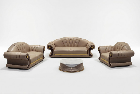 Chesterfield Sofa Klassesch Couch Garnitur Couchgarnitur 3-Deel Sëtzpolster