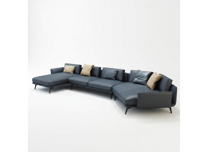 Italienesch Miwwele Wunnzëmmer Ecksofa Couch Polstersëtz Luxus Sofa Eckgarnitur