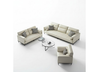 Italienesch Designer Miwwelen Sofagarnitur 321 Sëtzer Couch Polster Stoff Textil