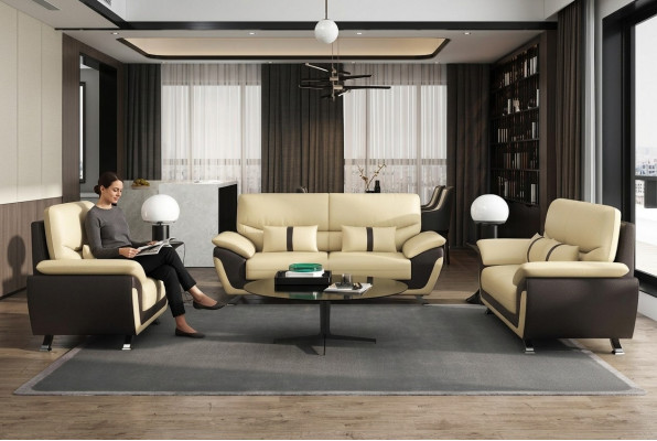 Wunnzëmmer Polstermöbel Sofagarnitur 3+2+1 Sëtzer Modern Sofa