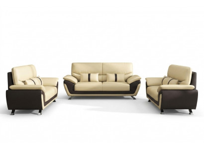 Wunnzëmmer Polstermöbel Sofagarnitur 3+2+1 Sëtzer Modern Sofa