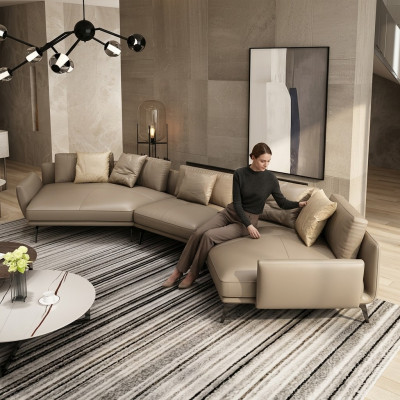Modern Sofa Ecksofa U-Form Polsterméibelen Wunnzëmmer Lieder Sofa Ecksofa