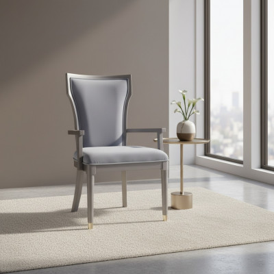 Luxus Design Stull Echt Italienesch Stil Miwwelen Eensëtzer Holz Lehnstull