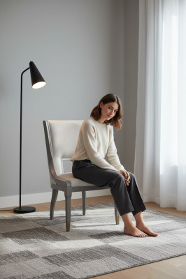 Luxus Design Stull Eechte Holz Italienesche Stil Miwwelen Eensëtzer Lehnstull