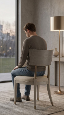 Stull Iesszëmmer Still aus Holz Lehnstiller Design Lehnstiller Edel Luxus Miwwelen