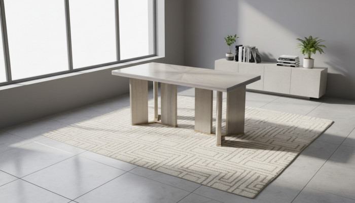 Luxus Dësch Design Iesszëmmer 200x100cm Iessdëscher Holz Miwwelen Designer