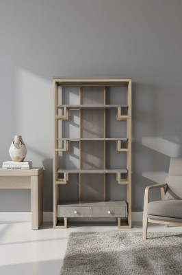 Luxus Edelstahl Vitrine Holz Designer Schaf Vitrinen Regal Schiefcher