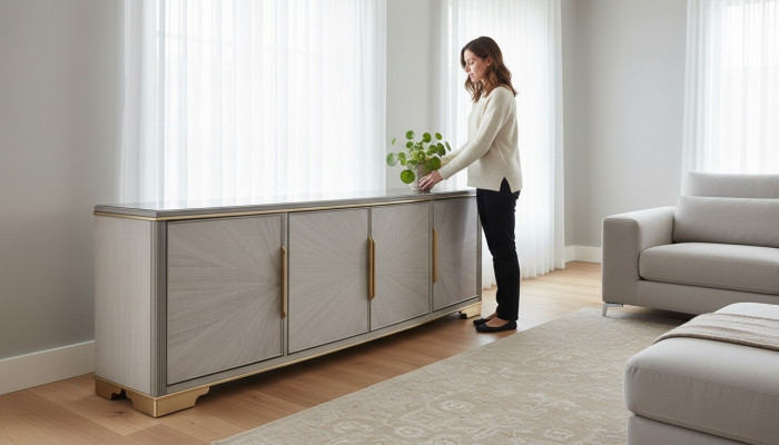 Luxus Design Kommode Anrichte Lowboard Dekorative Säit Schaf Wunnzëmmer