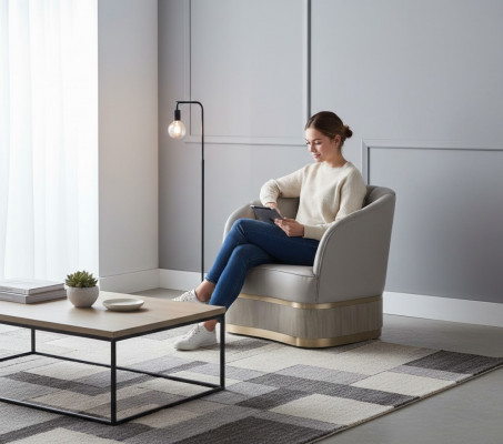 Wunnzëmmer Luxus Fotell Hotel Polstersäll Moderne Einsëtzer Designer