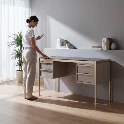 Luxus Design Miwwelen Schreifdësch Holz Dësch Holz Dëscher Schreifdëscher Sekretär