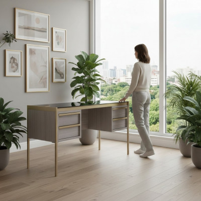 Design Schreifdësch Luxus Stil Büro Miwwelen Schreifdëscher Dësch Italienesch