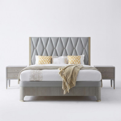 Schlofkummer Set Bett Nuetsdësch Design Modern Luxus Better Grupp