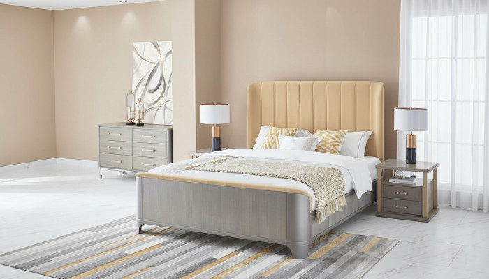 Schlofzëmmer Set Bett Nuetsdësch Design Modern Better Grupp Lieder 3 Deeler.