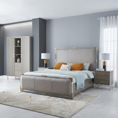 Luxus Schlofzëmmer Bett Duebel Better Holz 180x200cm Dubai Hotel