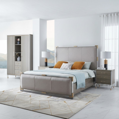 Luxus Schlofzëmmer Bett Duebel Better Holz 180x200cm Dubai Hotel