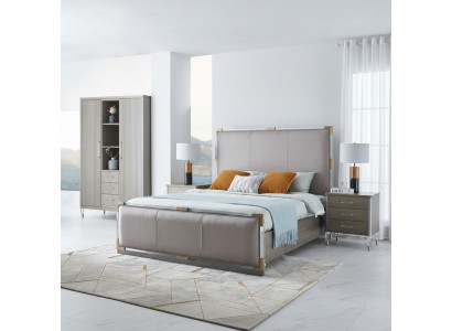 Luxus Schlofzëmmer Bett Duebel Better Holz 180x200cm Dubai Hotel