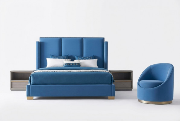 Schlofkummer Luxus Bett Miwwelen 2x Nuetschekëscht Set Better Dubai Hotelmiwwelen