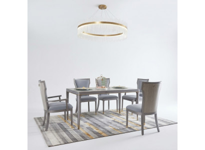 Iesszëmmer Dësch Designer Luxus Miwwelen Holz Dëscher 160x90cm Wunnzëmmer