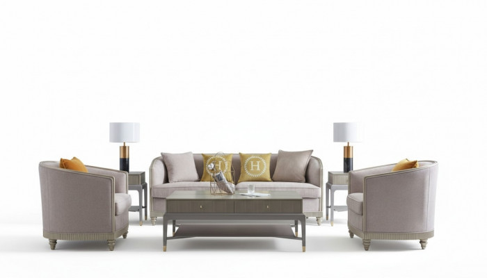 Luxus Miwwelen Sofagarnitur Wunnzëmmer Sofa Couch Polsterset Komplett