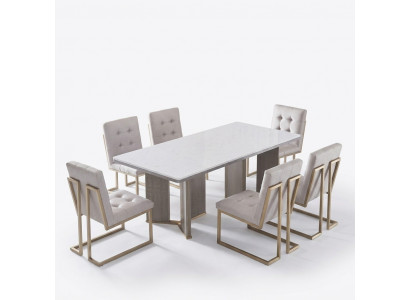 Iesszëmmer Dësch Designer Luxus Miwwel Holz Dëscher 180x90cm Wunnzëmmer
