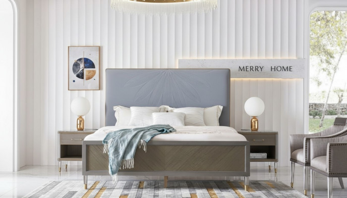Luxus Bett Schlofkummer Miwwelen 2x Nuetsdësch Set Better Dubai Hotel Miwwelen