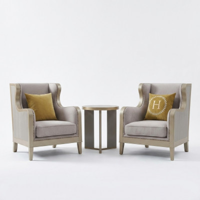 Sesel Set Polster Eenzelstull 2x Lounge Club Design Still Luxus Miwwelen Hotel