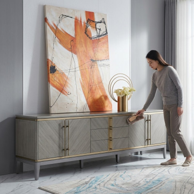 Luxus Säitendësch tv Lowboard rtv xxl Schaf Dësch Wunnzëmmer Holz rtv