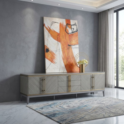 Luxus Säitendësch tv Lowboard rtv xxl Schaf Dësch Wunnzëmmer Holz rtv