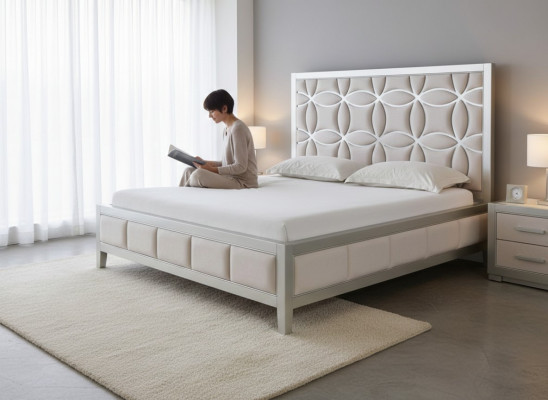 Duebel Better Royal Bett Schlofzëmmer Dekorativ Modern Bett Holz 180x200cm