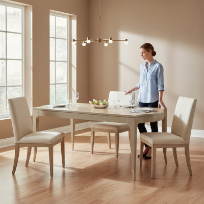 Iessdësch Design Luxusmiwwelen Dëscher Italienesche Stil Miwwelen Holzdëscher