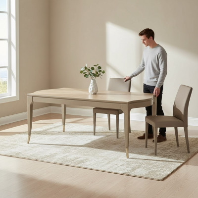 Luxus Design Dësch Iesszëmmer Italienesche Stil Miwwelen Dëscher Holzdësch