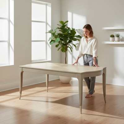 Luxus Holz Dësch Iesszëmmer Designdëscher Iessdësch Holz Dëscher Miwwel Nei