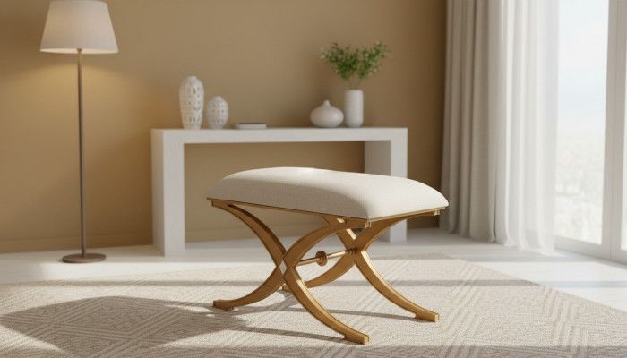 Design Hocker Bänk Luxusmiwwel Pouf Foussocker Polsterhocker Sëtzocker