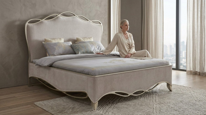 Design Textil Bett Luxus Polster Better duebel Schlofzëmmer 180x200