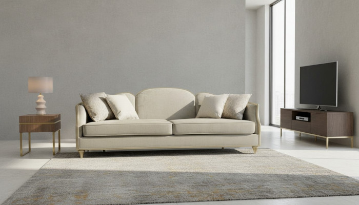 Design Miwwel Sofa Canapé 3 Plazen Gepolsterte Sofas Wunnzëmmer Canapéen