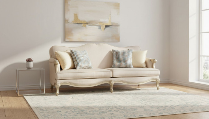 Klassesch Miwweldesign Sofagarnitur 3+1 Sëtzer Couch Sofa Polstergarnituren