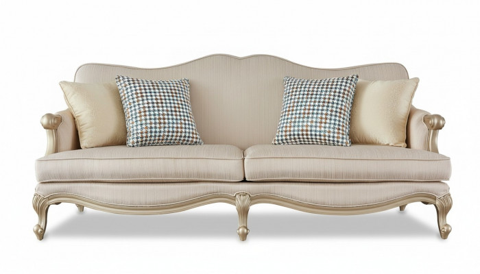 Sofagarnitur Luxus Set 3+1+1 Fotell Italienesch Miwwelen Sëtzer Kanapé Garnitur