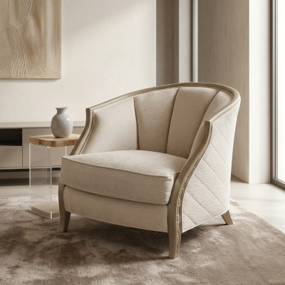 Klassesche Designer-Sëtz Lounge Club Miwwelen Eenheetsitalienesch