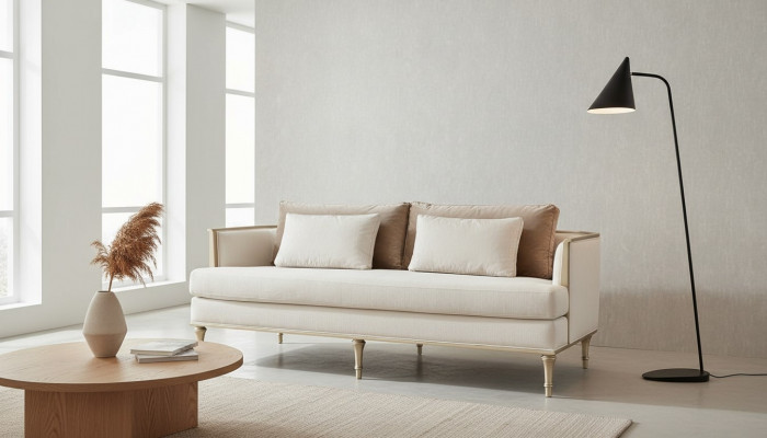Dreiplazeg Polstermöbel 3 Sëtzer Sofa Couch Polster Sëtz Garnitur 3er