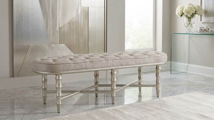 Design Hocker Bank Miwwel Luxus Pouf Fousshocker Polsterschemel Sëtzhocker