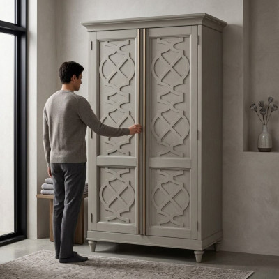 Schief, Vestiaire, Miwwelen, Design, Kleederschaf, Schlofkummer, Holz