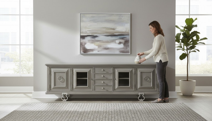Luxus Sideboard TV Lowboard RTV XXL Schaf Tisch Wunnzëmmer Holz Hotel