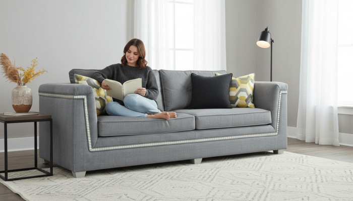 Luxus dräisëtzege Sofa Dubai Miwwelen Sofa Canapé Wunnzëmmer Miwwelen 3 Sëtz.