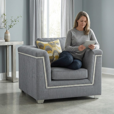 Luxus Design Miwwelen Still Modernen Design Fauteuil Textil Wunnzëmmer