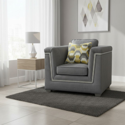 Luxus Design Miwwelen Still Modernen Design Fauteuil Textil Wunnzëmmer