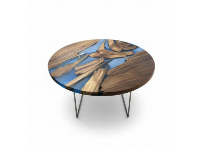 Ronn Dëscher Iessdësch Design Dësch Modern Mier Floss Miwwelen 90 cm
