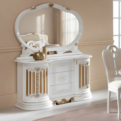 Klassesch Kommode Anrichte mat Spigel XXL Schaf Sideboard Italienesch Miwwelen